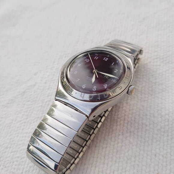 Swatch Irony Sommelier 1996 YGS707 Burgundy Dial Swiss Made Working New Battery - Picture 5 of 7